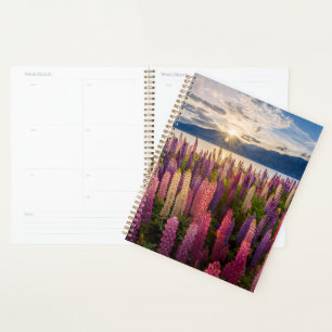 Flowers Lupines New Zealand Planner