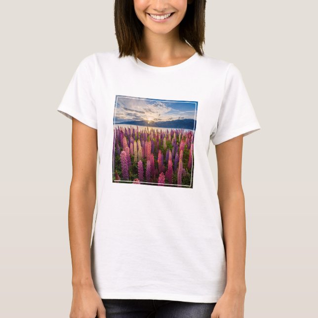 Flowers | Lupines New Zealand T-Shirt (Front)