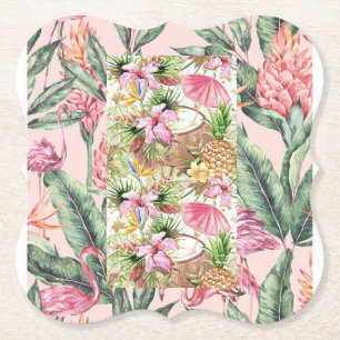 Flowers made of flowers paper coaster