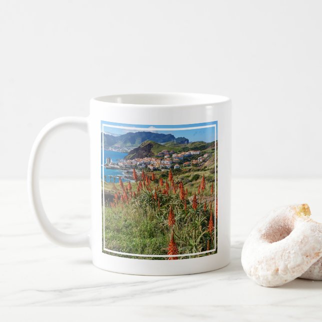 Flowers | Madeira Island Portugal Coffee Mug (With Donut)