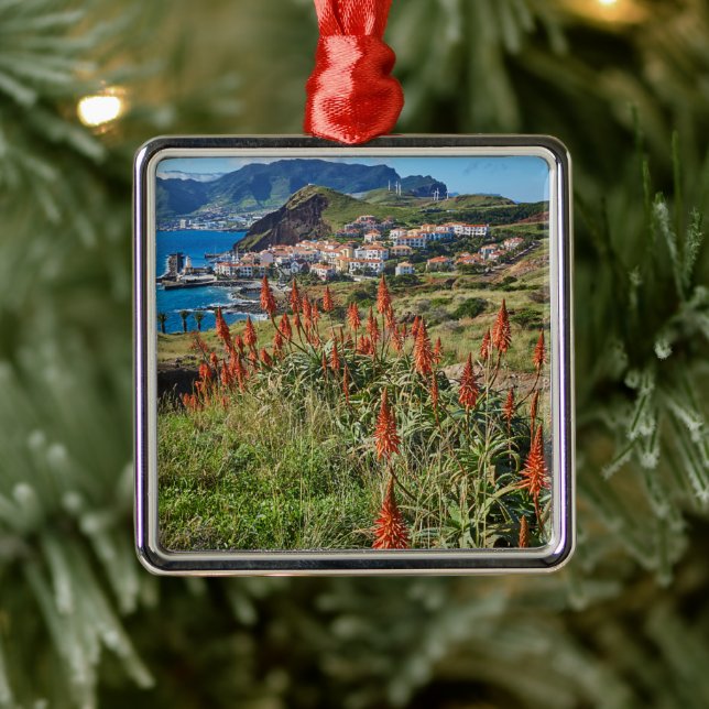 Flowers | Madeira Island Portugal Metal Tree Decoration (Tree)