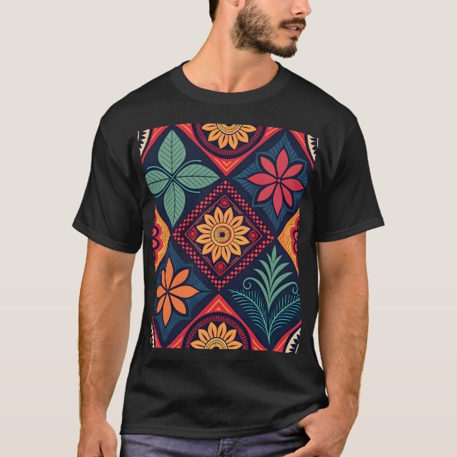 Flowers Magic Pattern T-Shirt (Front)