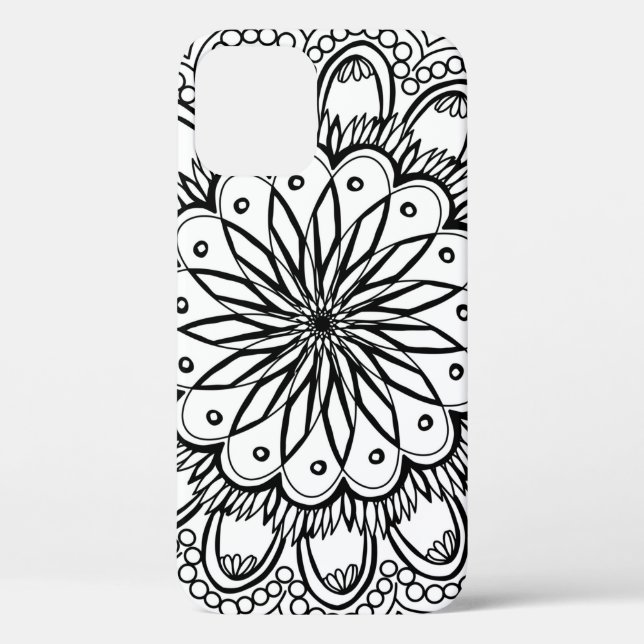 Flowers mandala hand drawing Case-Mate iPhone case (Back)