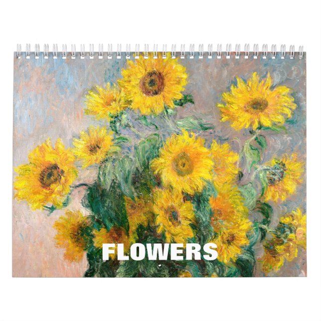 Flowers - Masterpiece Paintings of Famous Artists Calendar (Cover)