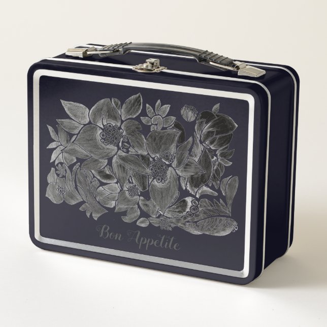 Flowers Metal Lunch Box (Front)