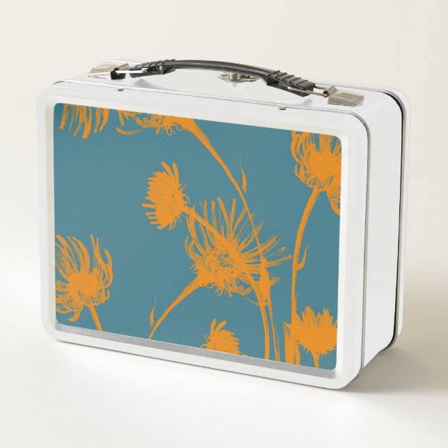 Flowers Metal Lunch Box (Back)