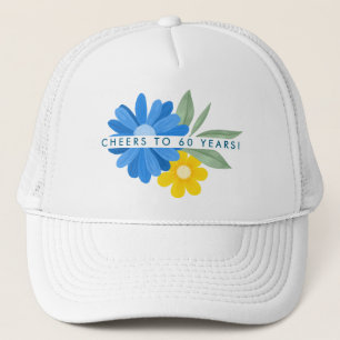 Flowers Milestone Birthday Trucker Hat