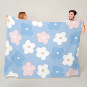 Flowers Modern and Fresh Pattern Fleece Blanket
