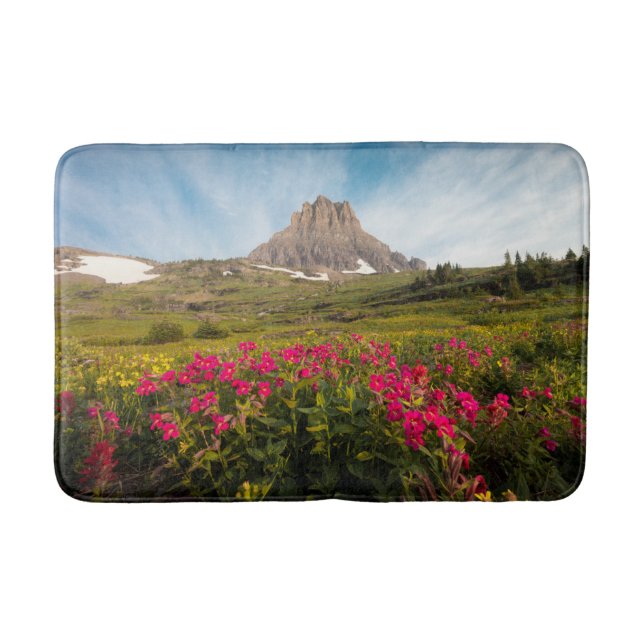 Flowers | Montana's Glacier National Park Bath Mat (Front)