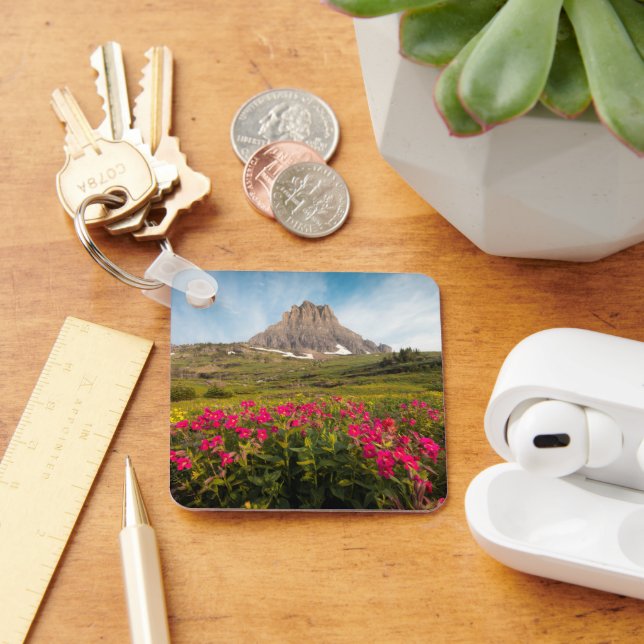 Flowers | Montana's Glacier National Park Key Ring (Desk)