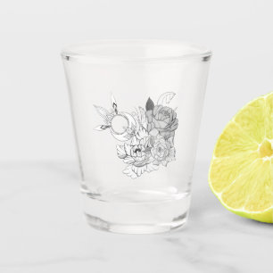 Flowers & Moon Shot Glass
