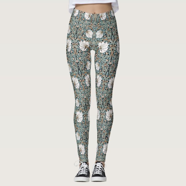 Flowers Morris Pimpernel All Over Print Leggings (Front)