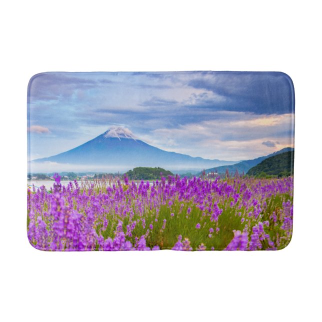 Flowers | Mount Fugi Japan Bath Mat (Front)