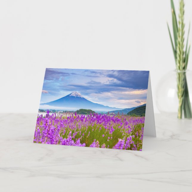 Flowers | Mount Fugi Japan Card (Front)