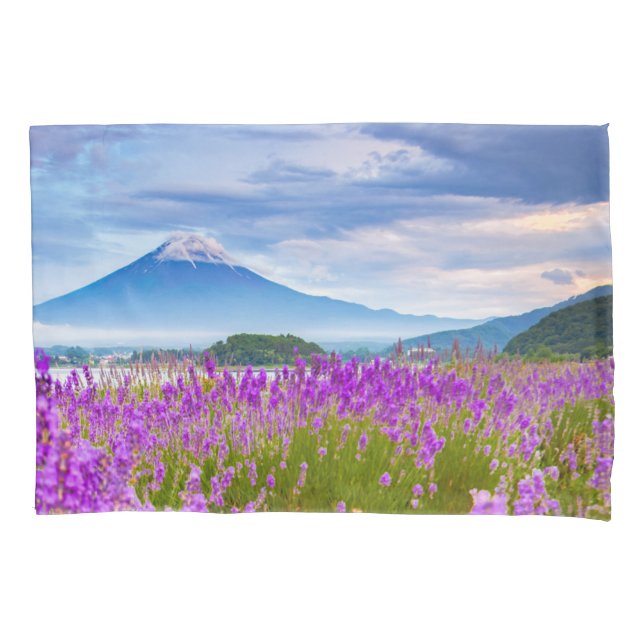 Flowers | Mount Fugi Japan Pillowcase (Front)