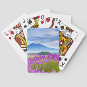 Flowers Mount Fugi Japan Playing Cards