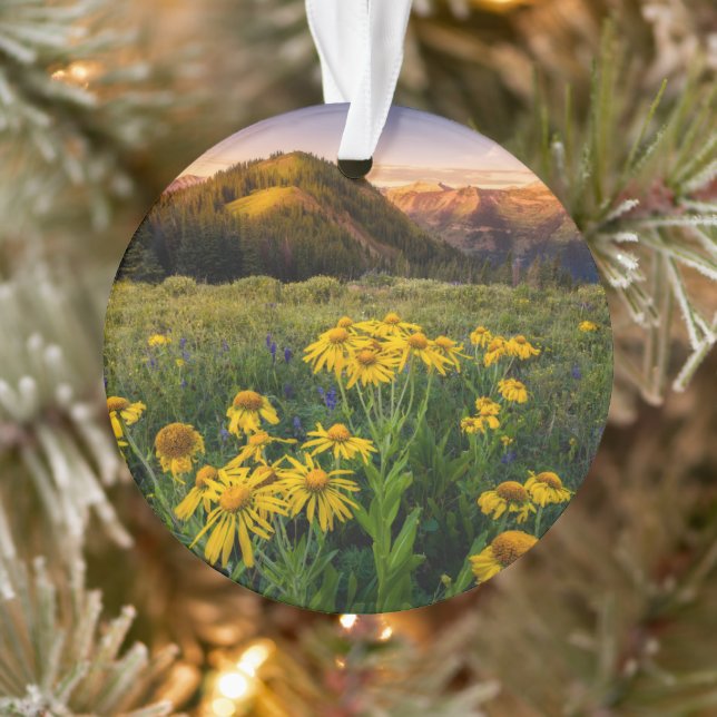 Flowers | Mountain Meadow Crested Butte Colorado Ornament (Tree)