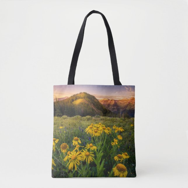 Flowers | Mountain Meadow Crested Butte Colorado Tote Bag (Front)