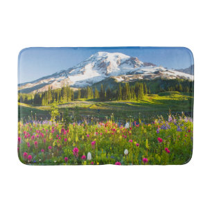 Flowers Mt. Rainier Wildflowers Bath Mat