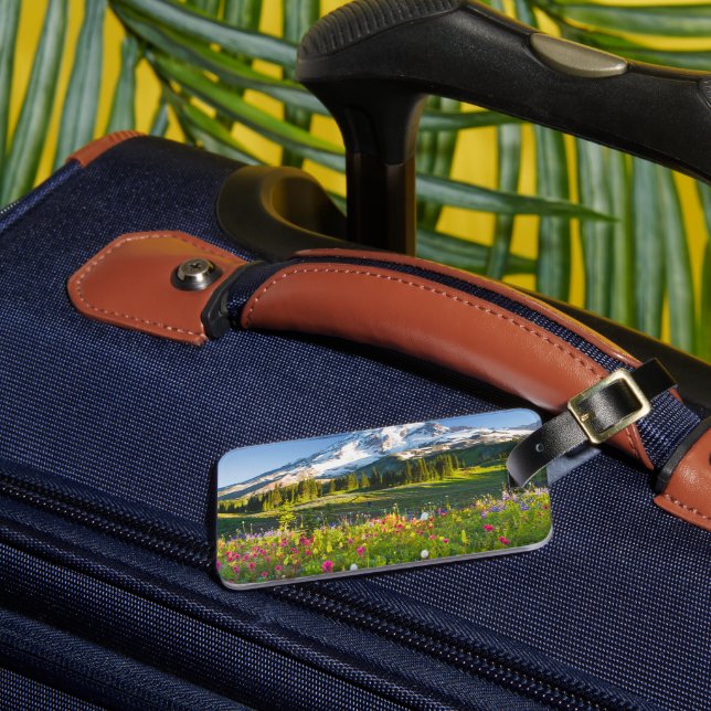 Flowers | Mt. Rainier Wildflowers Luggage Tag (Front Insitu 3)