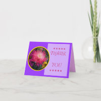 Flowers Mums Thank You Card 2