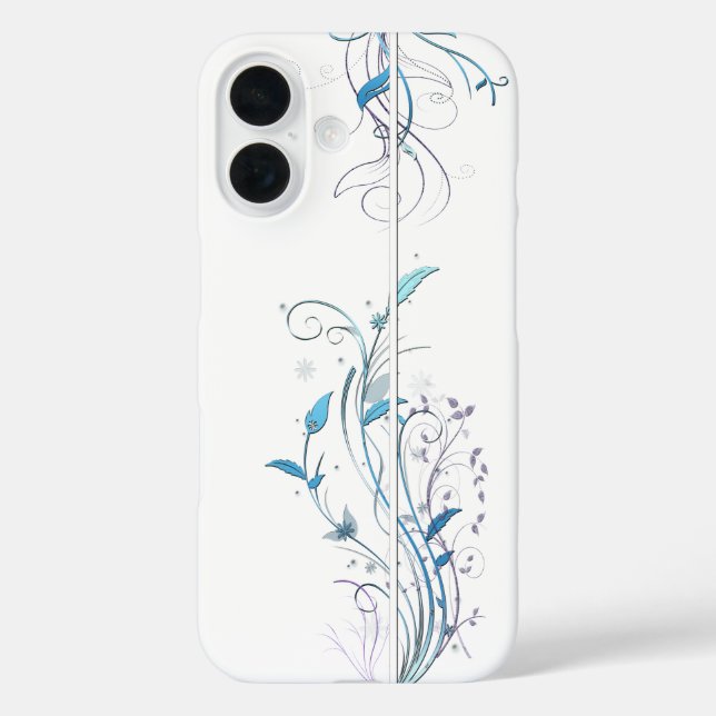 Flowers n Vines Blue Case-Mate iPhone Case (Back)