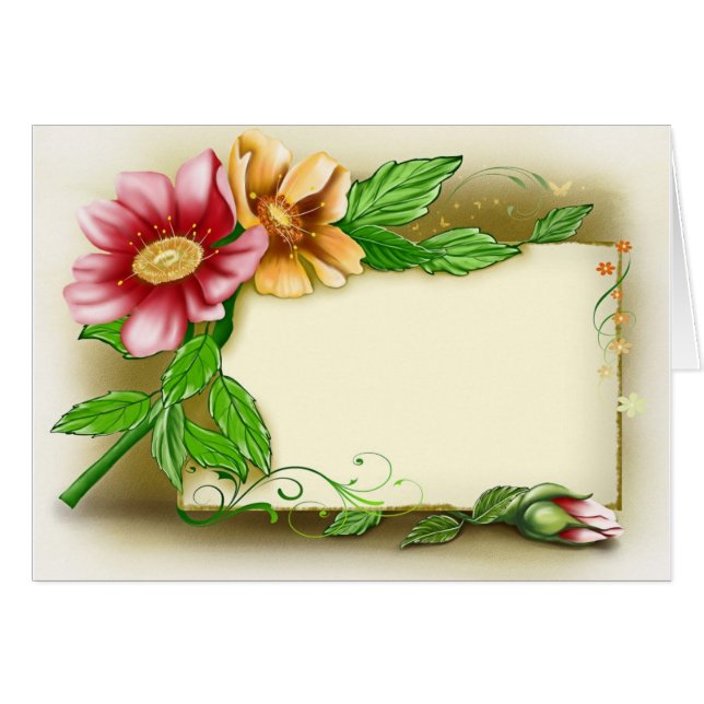 Flowers Name Tag (Front Horizontal)