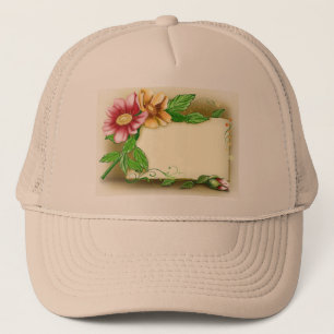 Flowers Name Tag Trucker Hat