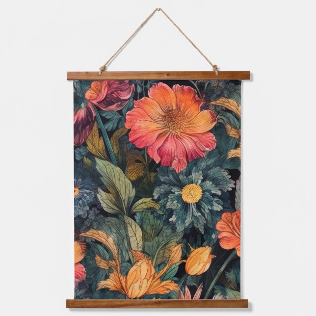 Flowers nature art  hanging tapestry (Front)