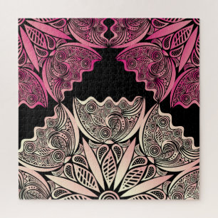 Flowers nature pattern, vintage illustration. jigsaw puzzle