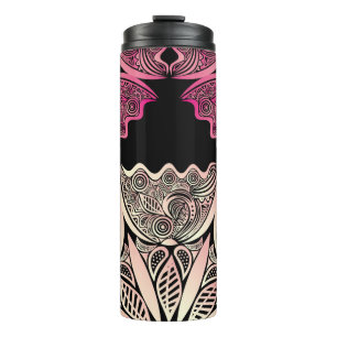 Flowers nature pattern, vintage illustration. thermal tumbler