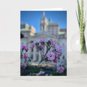 Flowers of Borough Hall in Brooklyn, NY Card