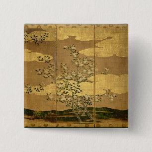 Flowers of Camellias 15 Cm Square Badge
