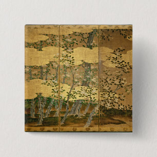 Flowers of Camellias 15 Cm Square Badge