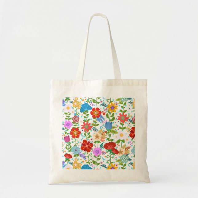 Flowers of Different Colours and Types Tote Bag (Front)