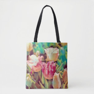 Flowers of Faith Artsy Tulips Tote Bag