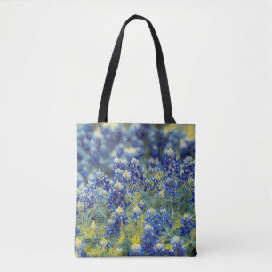 Flowers of Faith Bible Verse Bluebonnet Tote Bag