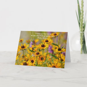 Flowers of Faith Happy Yellow Flowers Card