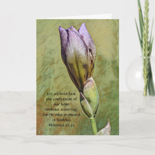 Flowers of Faith Iris Bud Promise Card