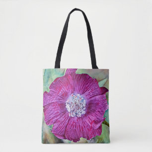 Flowers of Faith Magenta Poppy Artsy Tote Bag