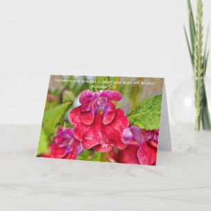 Flowers of Faith Pink Flower Friendship Card