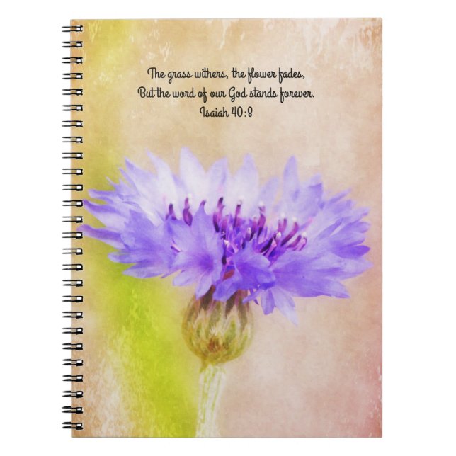 Flowers of Faith Promises Button Flower Notebook (Front)