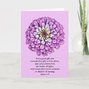 Flowers of Faith Purple Mum Birthday Card