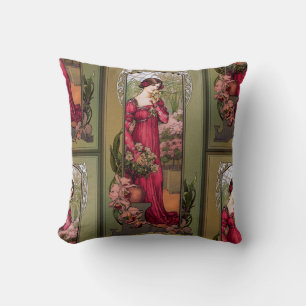 Flowers Of Gardens by Élisabeth Sonrel Cushion