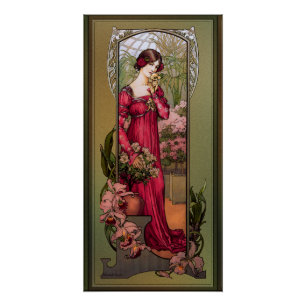 Flowers Of Gardens by Élisabeth Sonrel Poster