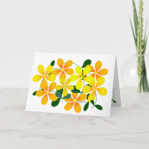 Flowers of Orange & Yellow Card