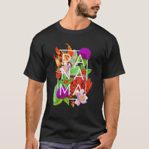 Flowers of Panama Word Panamanian Pride T-Shirt