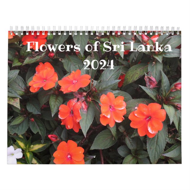 Flowers of Sri Lanka 2024 Calendar (Cover)