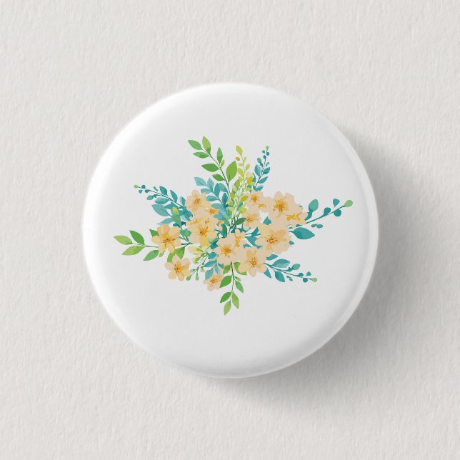"Flowers of the Field" 3 Cm Round Badge (Front)