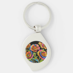 Flowers of the mind key ring